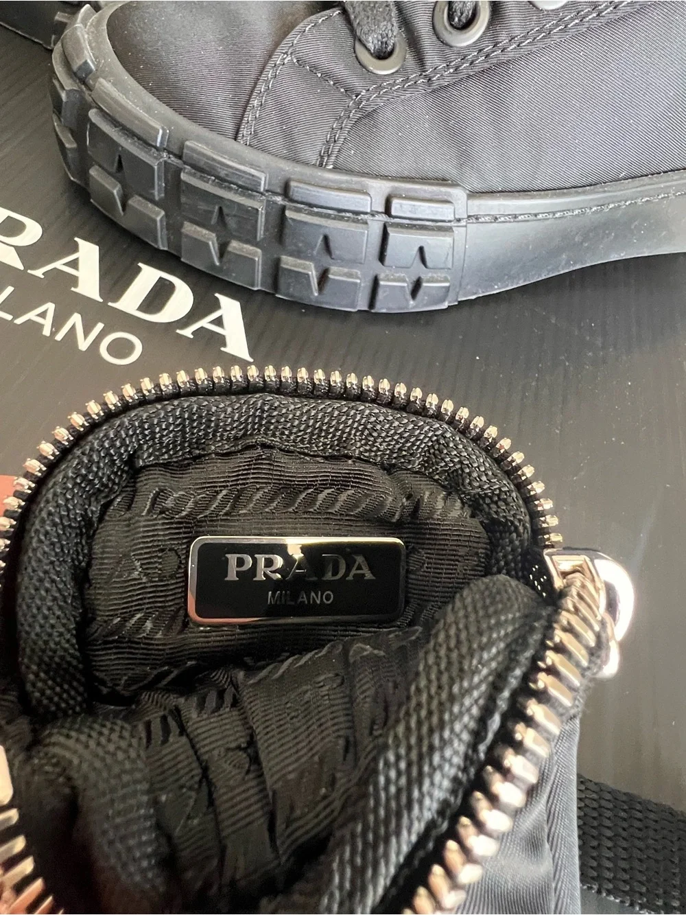 PRADA | Wheel Re-Nylon High-Top Sneakers